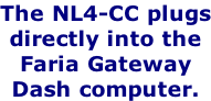 The NL4-CC plugs directly into the  Faria Gateway Dash computer.